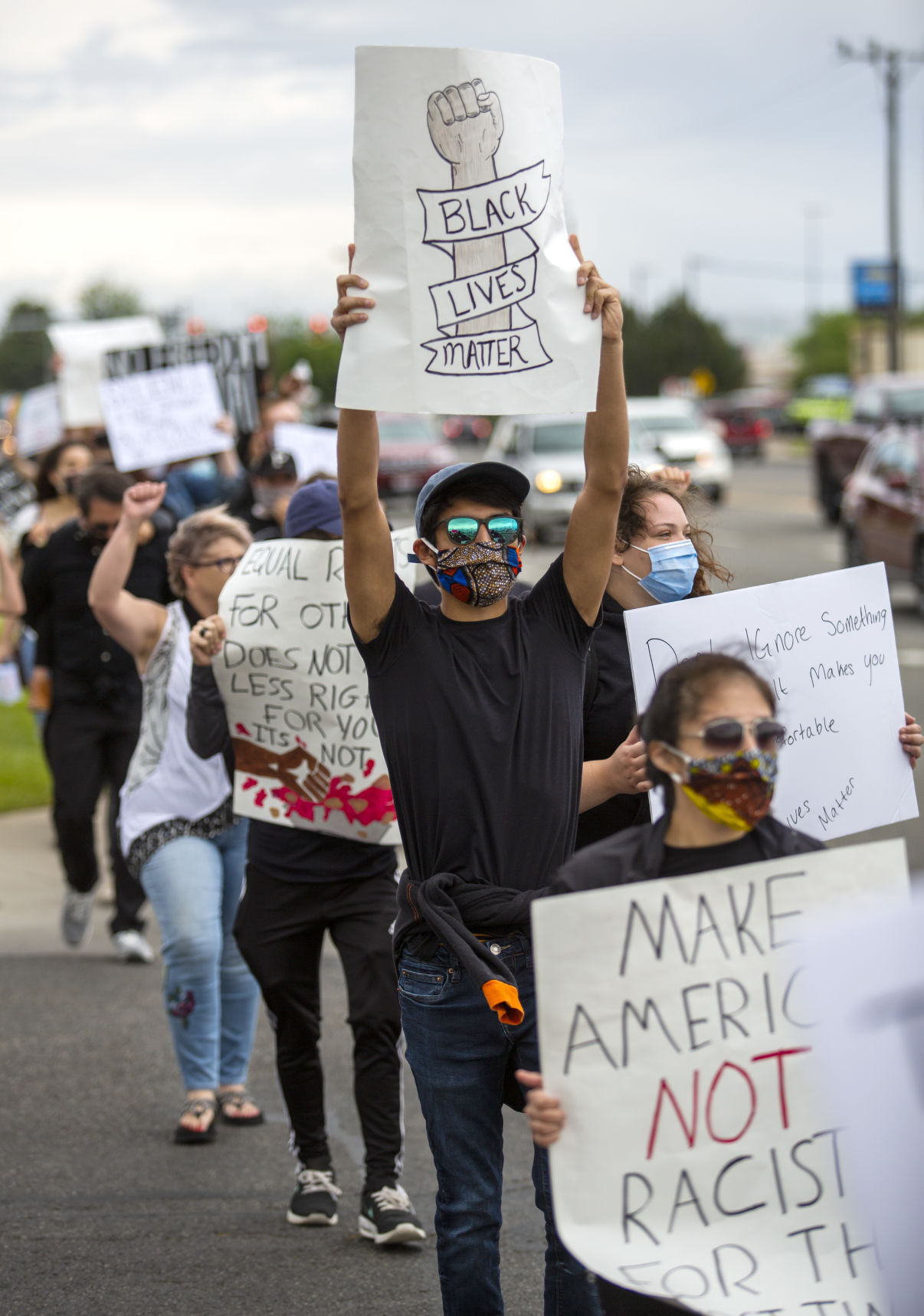 Citizens gather to protest police brutality